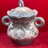 Sugar H 1 cm - Quimper porcelain ceramic signed P. Fouillen.