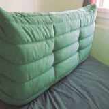 Togo sofa 2 places rehoussé to nine Alcantara Emerald Green