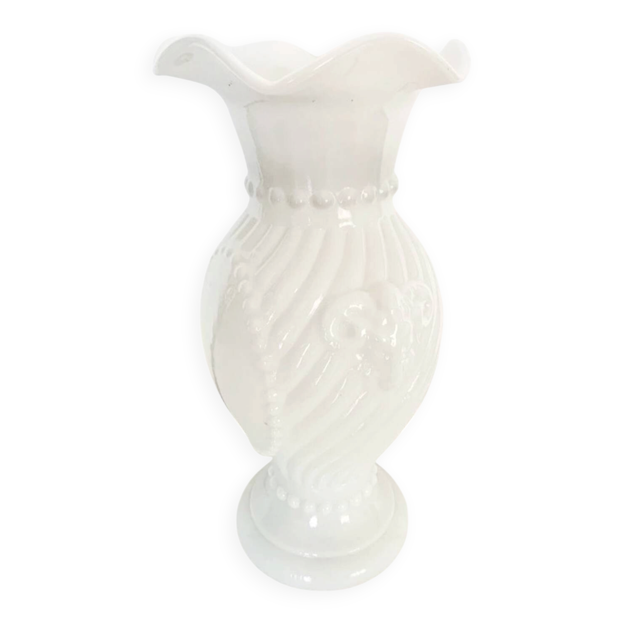 White opaline vase