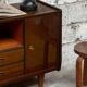 Enfilade / buffet vintage 1960 vitrée look scandinave
