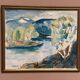 Original Swedish Oil on Canvas – “River” by Liljedahl – Signed – Dated 1986