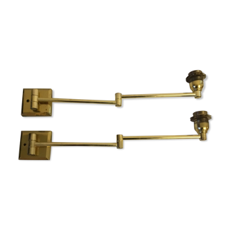 Paire d'appliques à bras articulés - des années 50 regency vintage