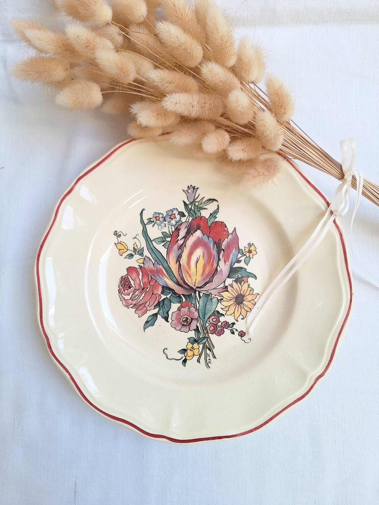 Stand / Compote dish Digoin Sarreguemines Model Lorraine