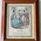 Fashion engraving XIXeme Le Follet, framed