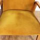 Scandinavian-designed chair in solid beech and mustard velvet