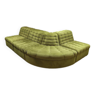 Vintage modular sofa Laauser 'Botanic green'