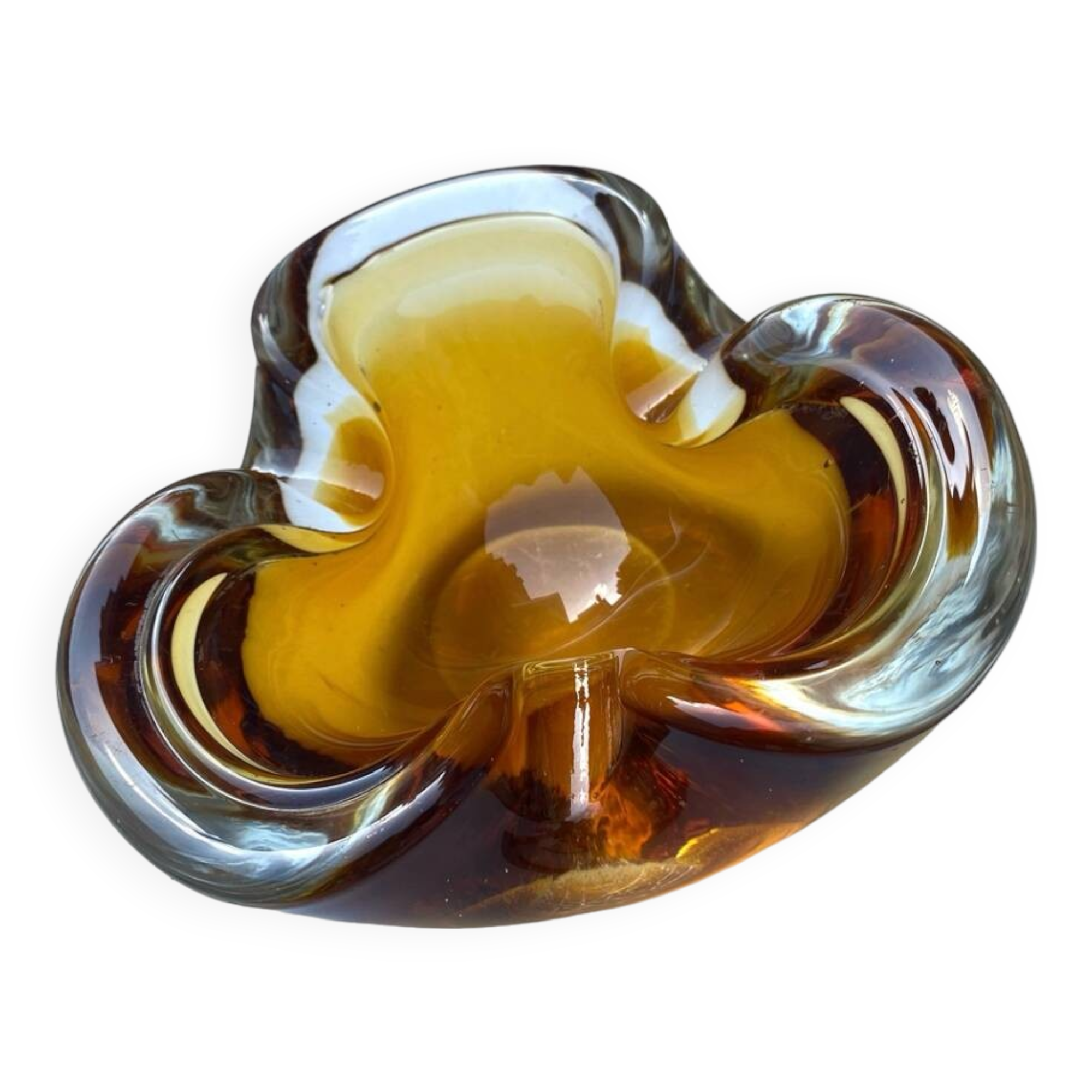 Murano ashtray from the 70s in blown glass