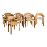 Vintage Danish Set of Eight Rainer Daumiller Wooden Dining Chairs, 1970s