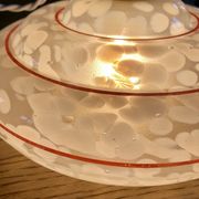 Vintage lampshade suspension and porcelain rosette