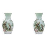 Norleans - Made in Italy - Opaline Glass Hand Painted Vases