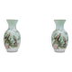 Norleans - Made in Italy - Opaline Glass Hand Painted Vases