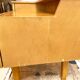 Coiffeuse basse vintage en bois blond – meuble moderniste années 50/60