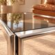 Vintage coffee table in chrome and smoked glass – 1970s/80s