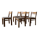 Série de 5 chaises design en orme massif vintage des années 80
