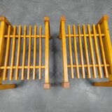 Set of Three Mid-Century Wooden Plant Stands, Czechoslovakia 1970s