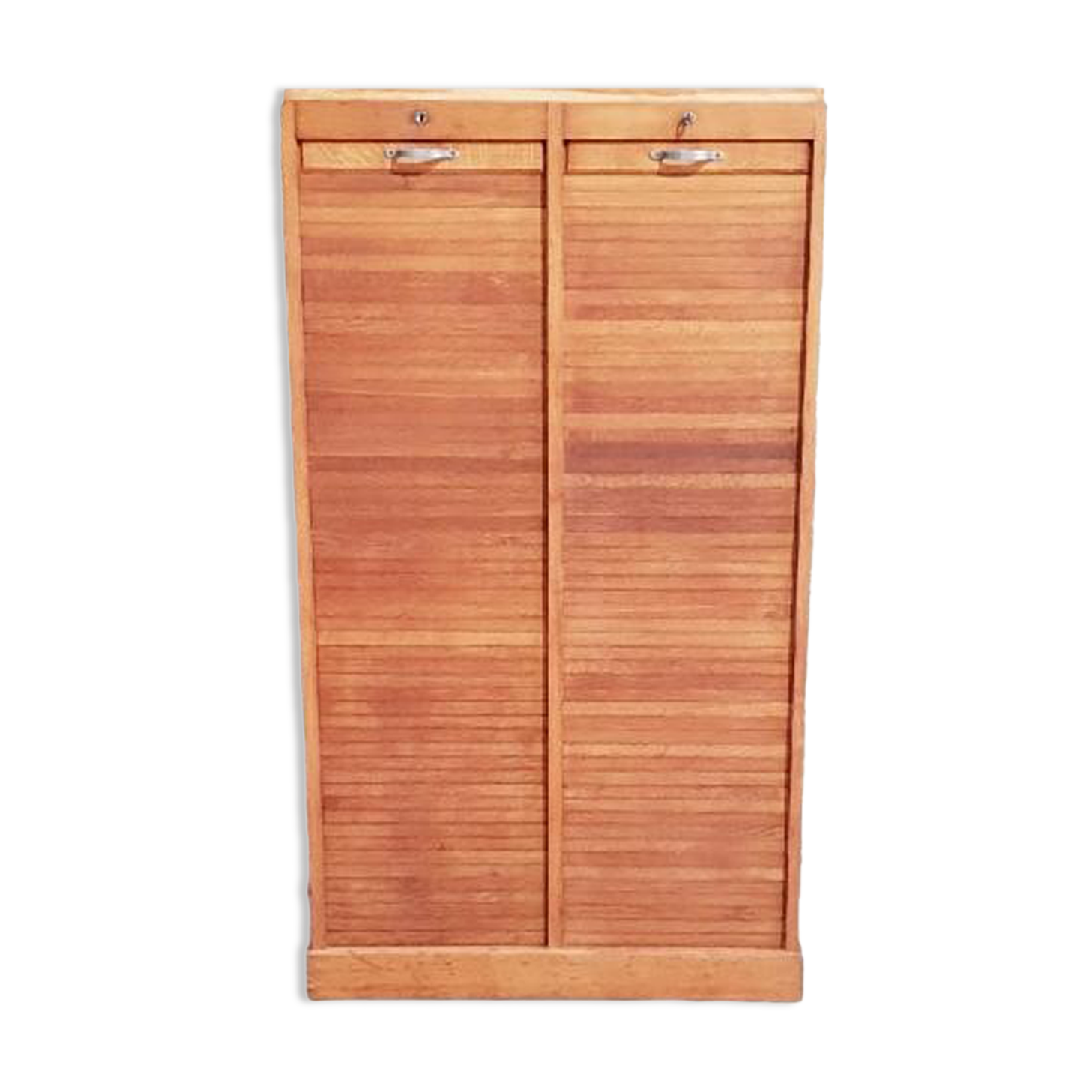 Double curtain binder cabinet