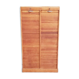 Double curtain binder cabinet