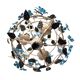 Vintage 1950s Italian Wrought Iron Floral Chandelier – Hand-Painted