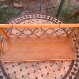Rattan wall shelf