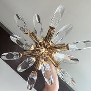 Vintage sputnik ceiling light — glass spikes