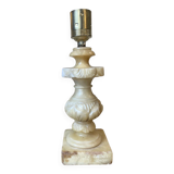 Carved alabaster lamp