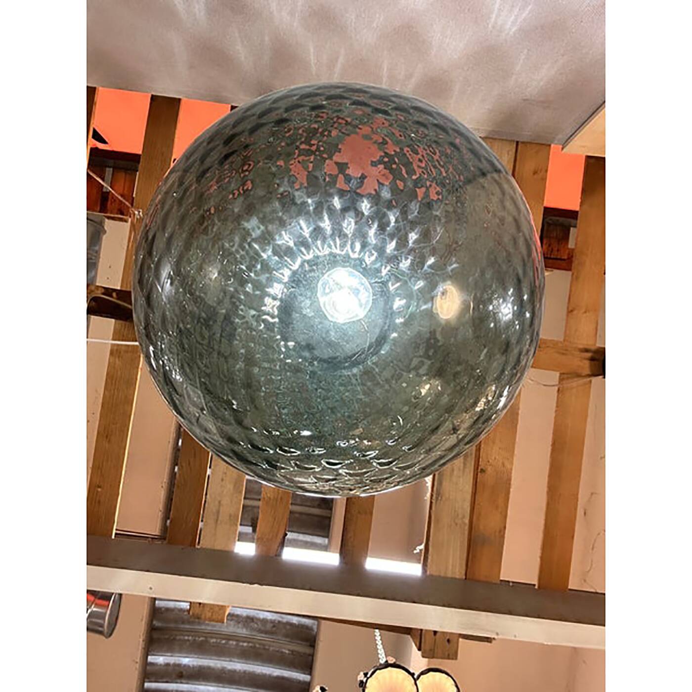 Italian Glass Balloton Green Pendant Sphere