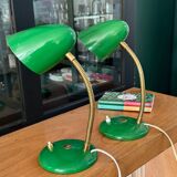 Lampes cocotte années 50/60 vert franc