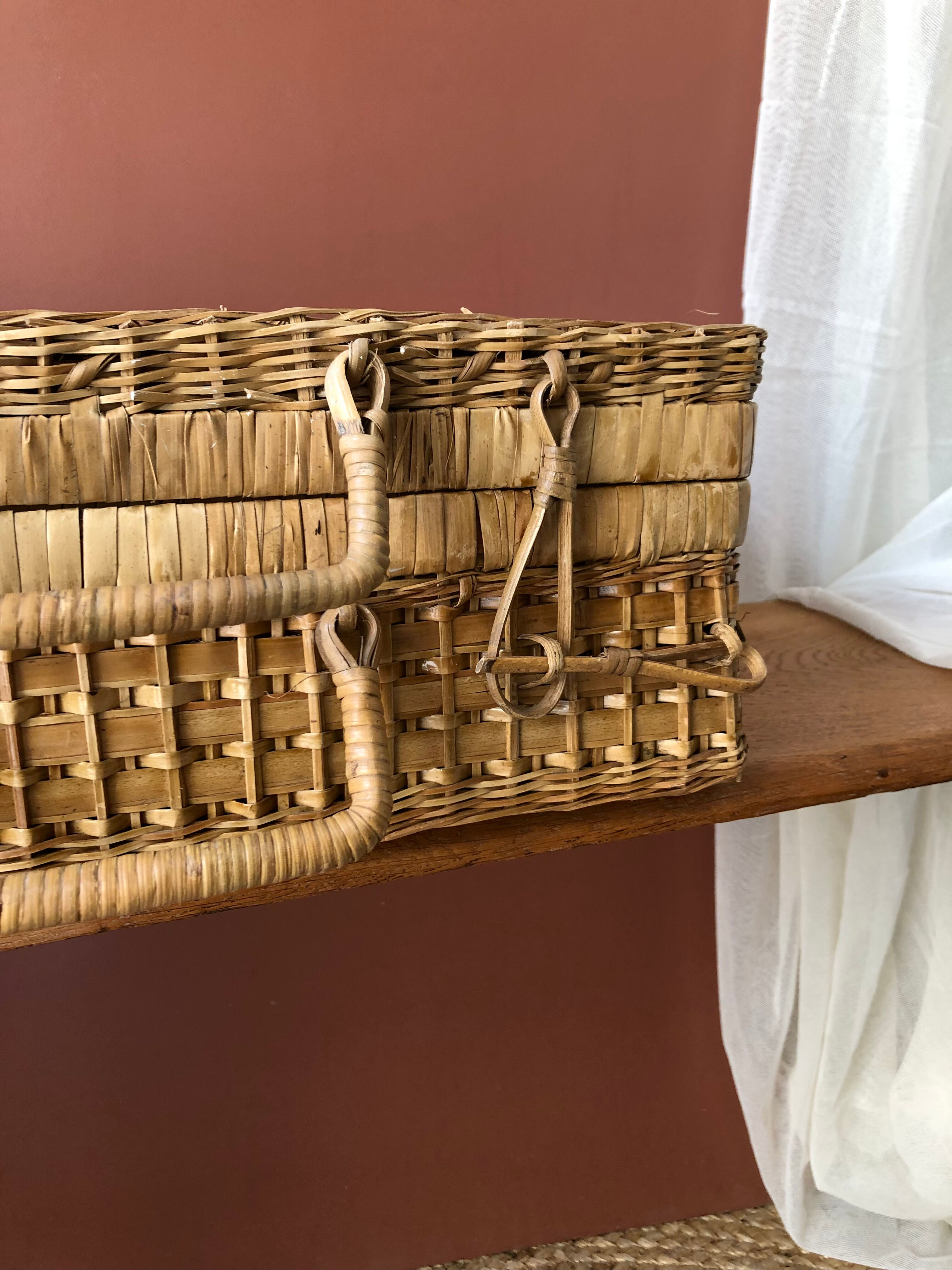 Wicker suitcase