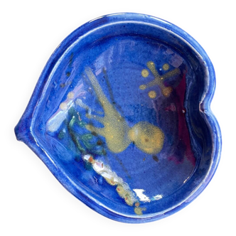 Heart ashtray Annecy pottery Saint-Jorioz