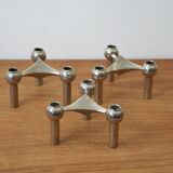 Series of 3 modular candle holders nagel 1970