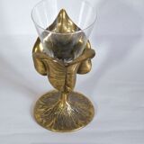 Golden brass chalice