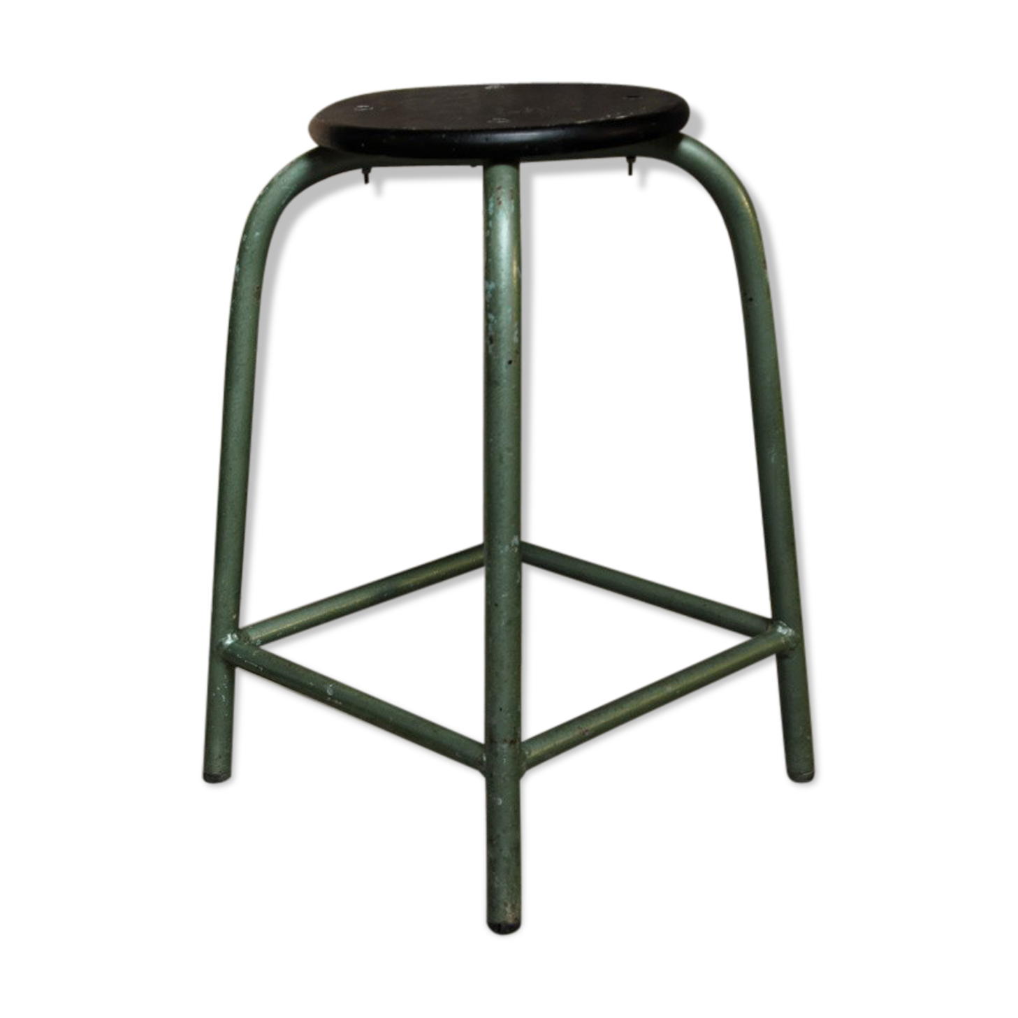Tabouret de laboratoire en bois et métal
