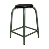 Wooden and metal laboratory stool
