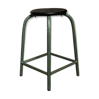 Wooden and metal laboratory stool