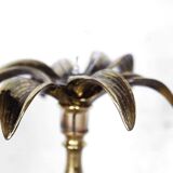 Paire de lampes en laiton massif de style Hollywood Regency belge des années 1970