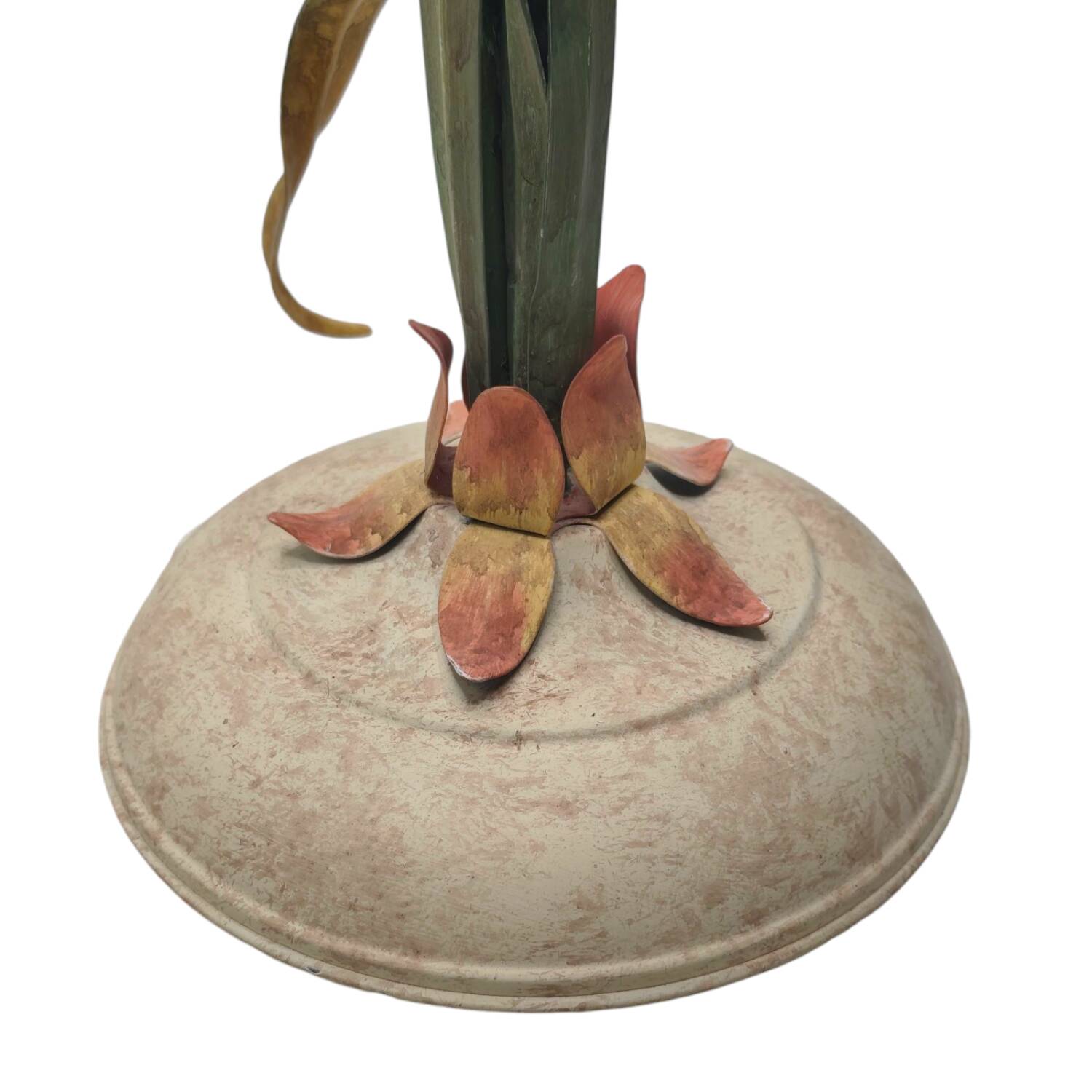 Vintage Late 20th Century Italian Floral Table Lamp - Art Nouveau