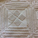 Ancien couvre lit crochet fait main