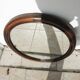 Vintage oval rattan mirror