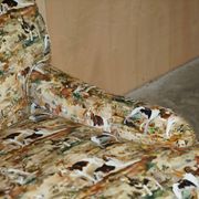Pair of Howard Custom Love Seat Armchairs in Mulberry Silk Velvet