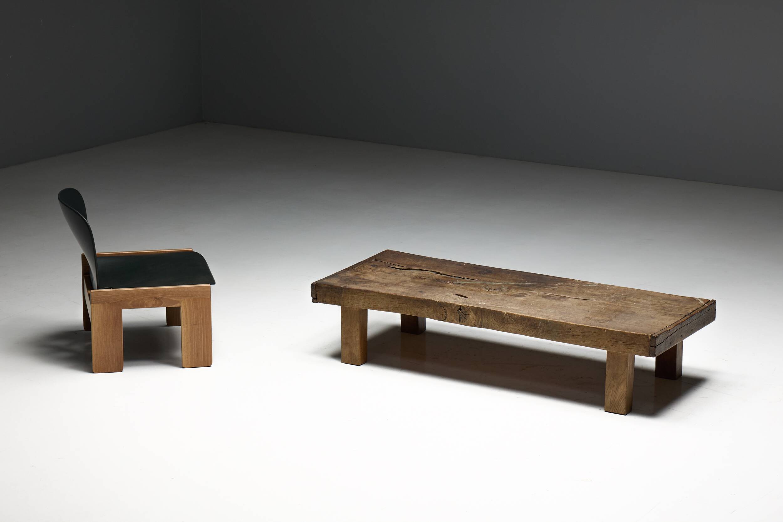 Low Farmhouse Coffee Table, France, Late 19th Century