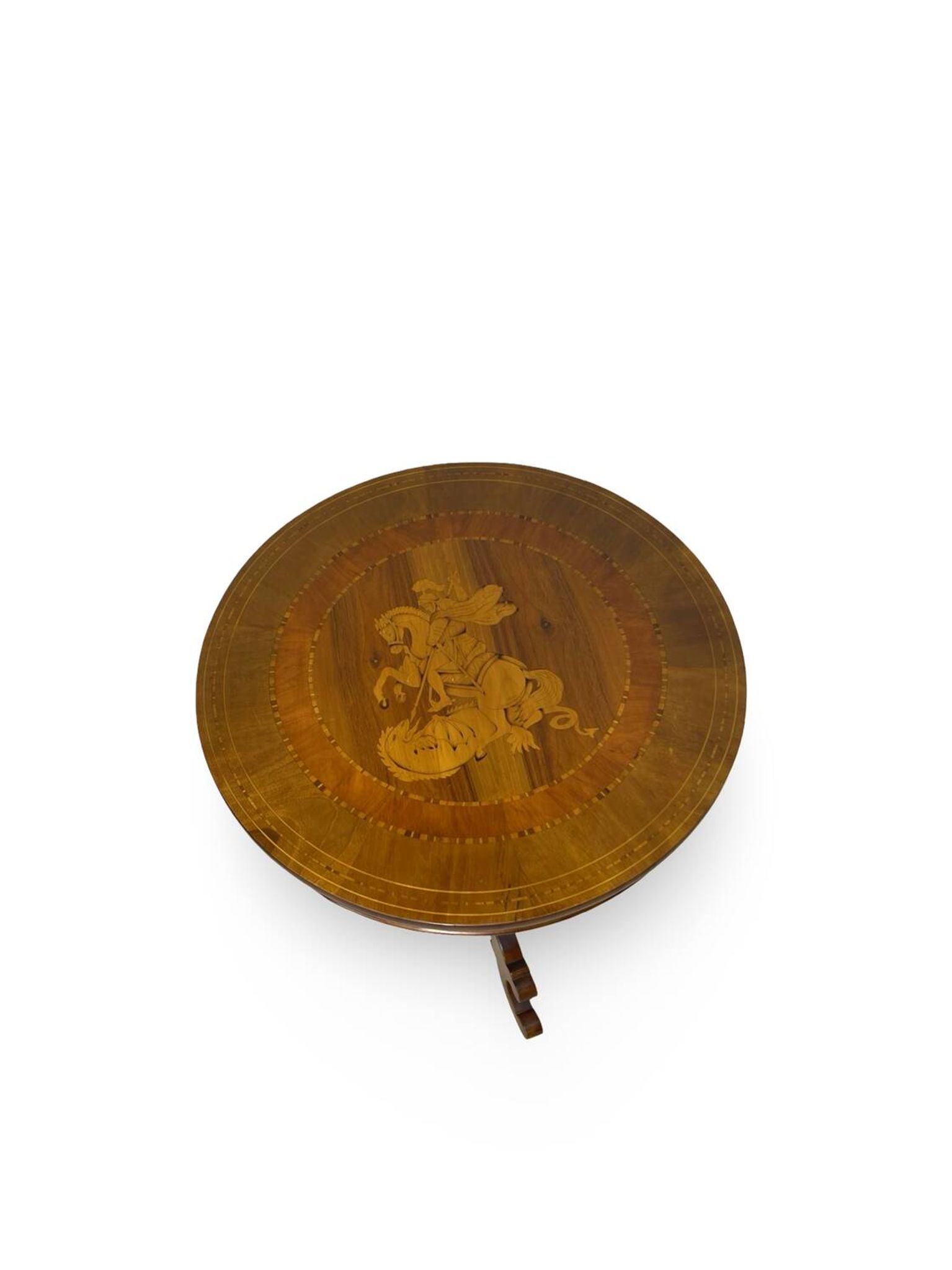 an antique Italian Sorrento occasional table top, from the 19th