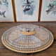 Art Deco style silver-plated metal and glass aperitif tray, 5 compartments.