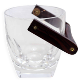 Crystal and wood ice bucket 1970