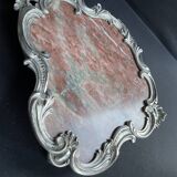 Base or support in marble and bronze silvered Louis XV-Rocaille style