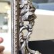 Antique/Rocaille/Louis XV Style Table Mirror. In silver-plated bronze