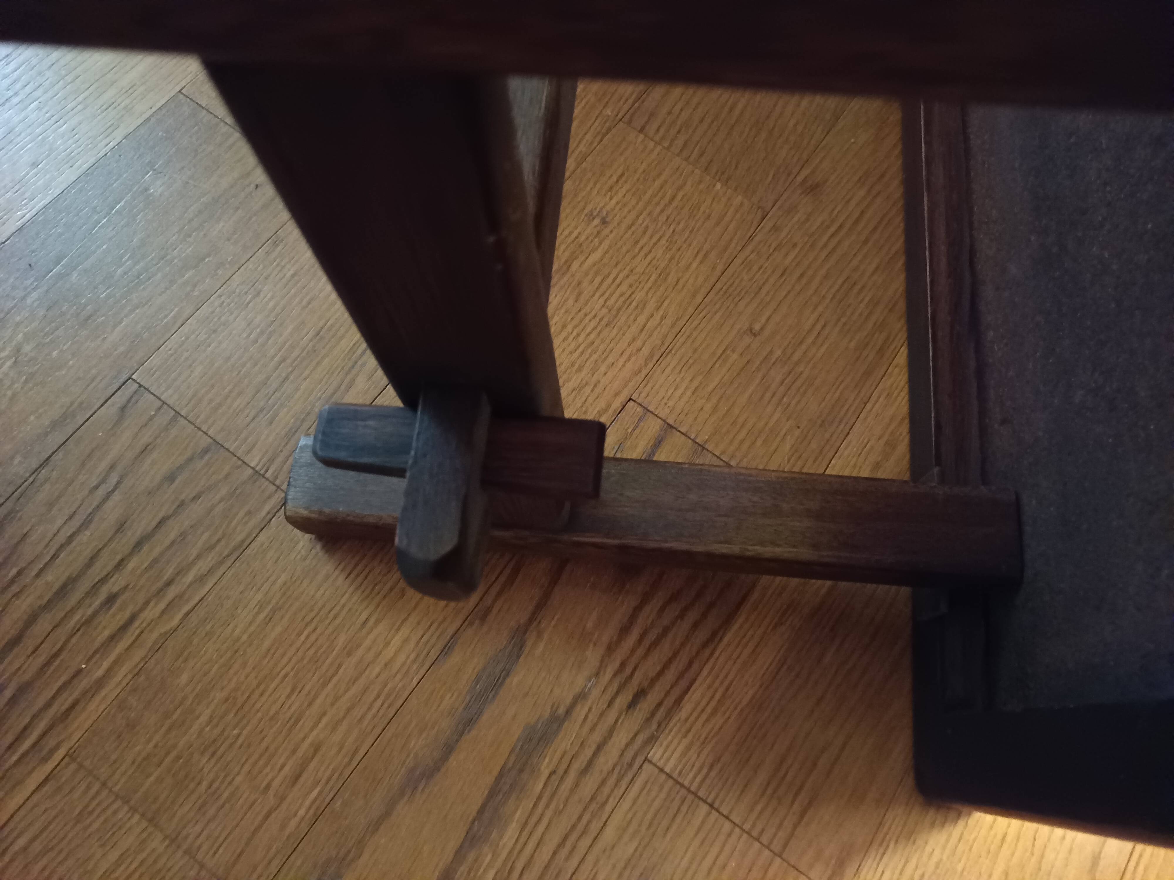 Ceramic and wood coffee table signed dan vallauris 1950/1960