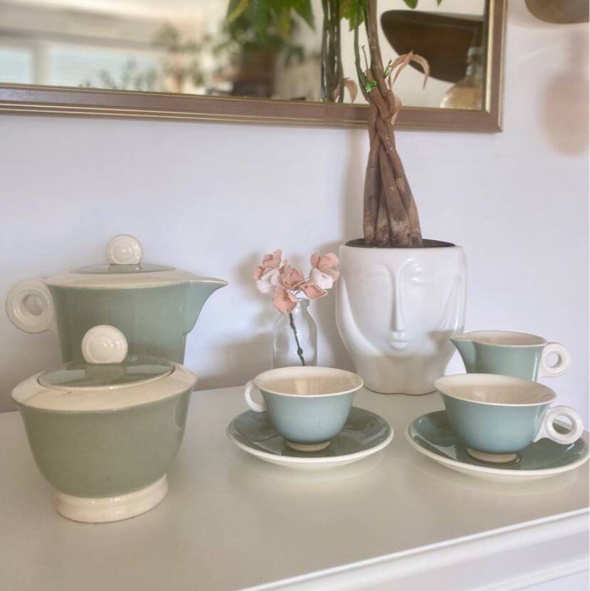 Service à café art déco Digoin Sarreguemines
