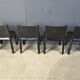 Black leather Mario Bellini Cab dining chairs Italy, 1970s - set of 4