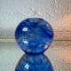 Kosta Boda blue glass candlestick from the 1980s