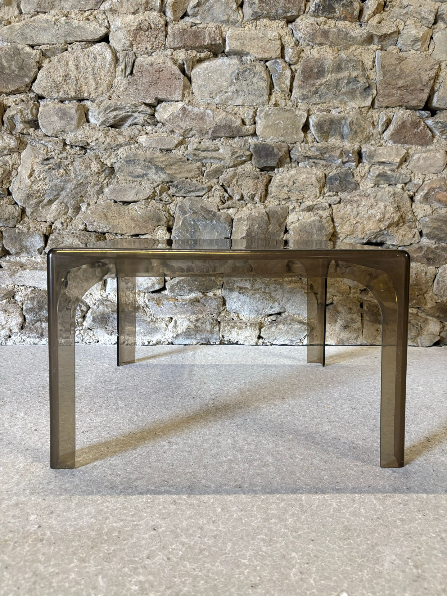 Square coffee table in moulded plastic, 1970